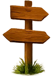 A wooden signpost