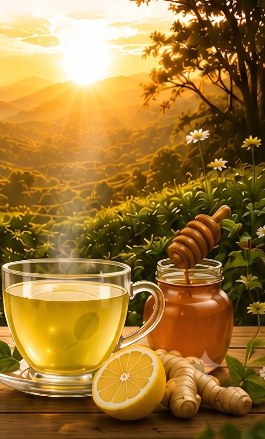 A cup of Zestieva Lemon Ginger Honey