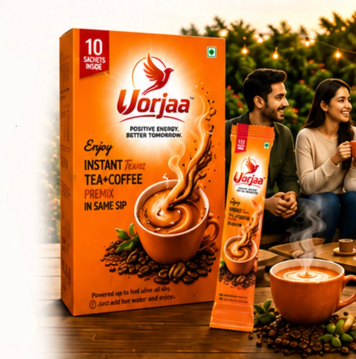 Uorjaa Instant Twins Tea + Coffee Premix pack